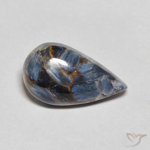 Pietersite Multicolore naturelle En forme de poire, 3.22 ct, Opaque