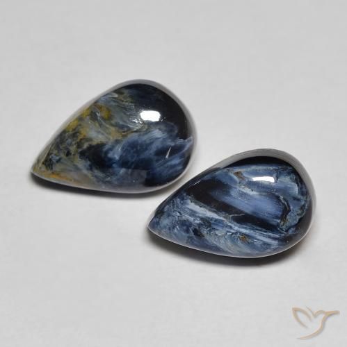 3.56ctw Naturel Multicolore Pietersite, En forme de poire, Opaque