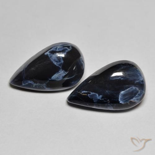 8.92ctw Naturel Multicolore Pietersite, En forme de poire, Opaque