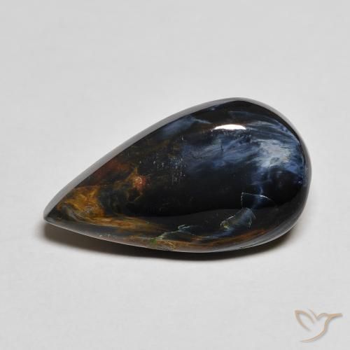 5.68ct Naturel Multicolore Pietersite, En forme de poire, Opaque