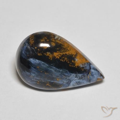 Pietersite Multicolore naturelle En forme de poire, 5.30 ct, Opaque