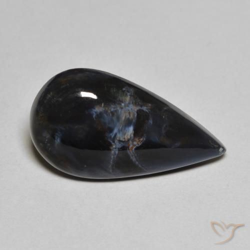 Pietersite Multicolore naturelle En forme de poire, 5.02 ct, Opaque