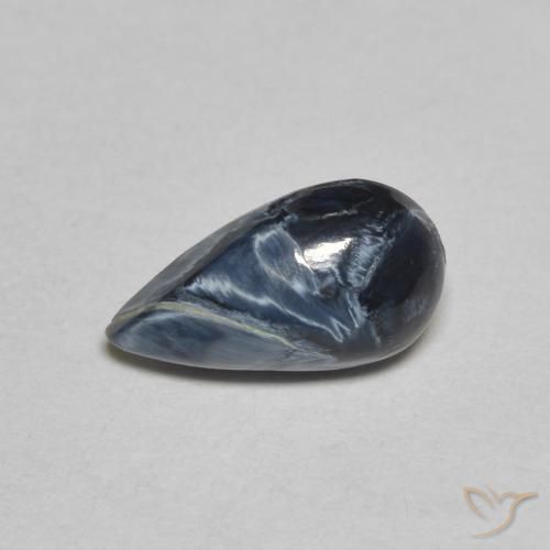 0.95ct Naturel Multicolore Pietersite, En forme de poire, Opaque