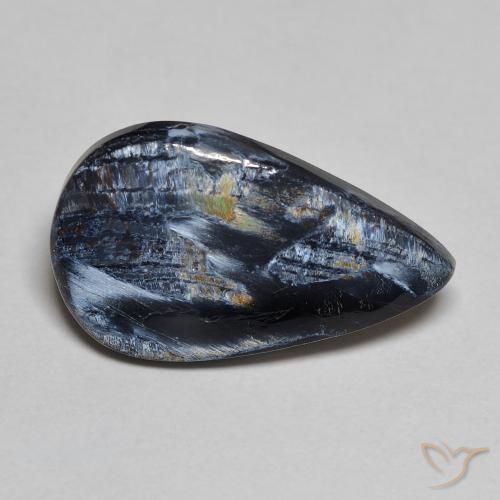 4.73ct Naturel Multicolore Pietersite, En forme de poire, Opaque
