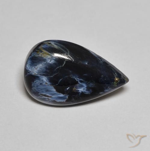Pietersite Multicolore naturelle En forme de poire, 3.82 ct, Opaque