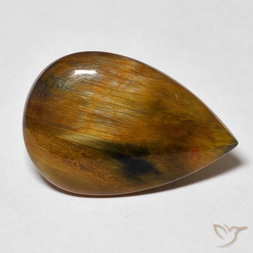Pietersite Brun pain d'épices naturelle En forme de poire, 8.35 ct, Opaque