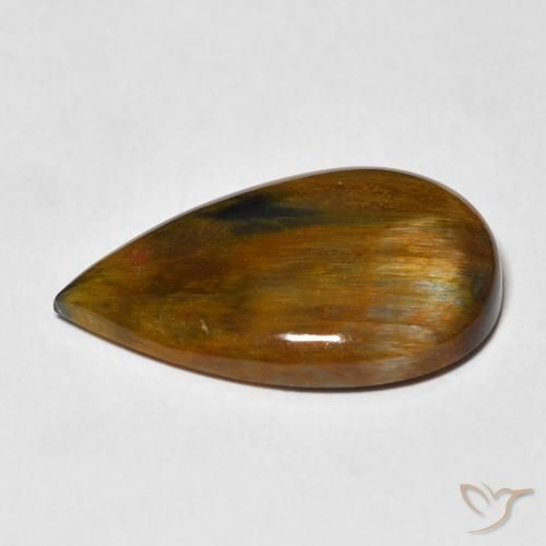 Pietersite Brun pain d'épices naturelle En forme de poire, 8.35 ct, Opaque