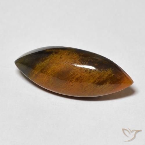 Pietersite Caramel brun naturelle Marquise, 4.81 ct, Opaque