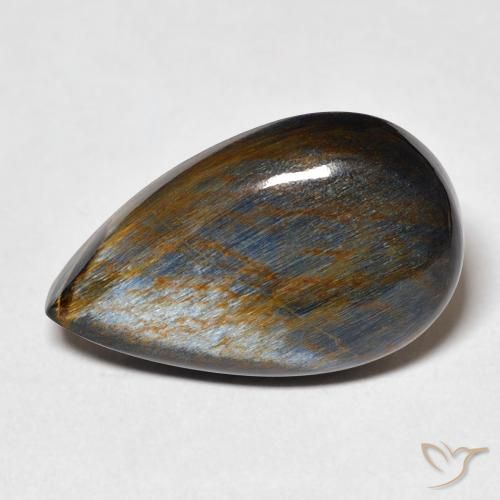 10.50ct Naturel Multicolore Pietersite, En forme de poire, Opaque