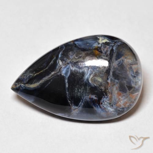 13.01ct Naturel Multicolore Pietersite, En forme de poire, Opaque