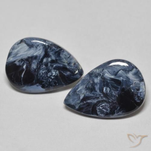 6.40ctw Naturel Multicolore Pietersite, En forme de poire, Opaque