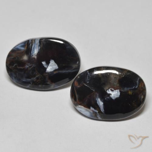 12.21ctw Naturel Multicolore Pietersite, ovale, Opaque