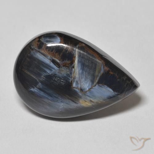 Pietersite Multicolore naturelle En forme de poire, 10.69 ct, Opaque