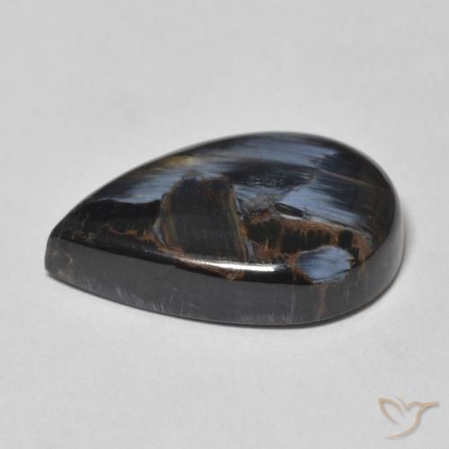 Pietersite Multicolore naturelle En forme de poire, 10.69 ct, Opaque