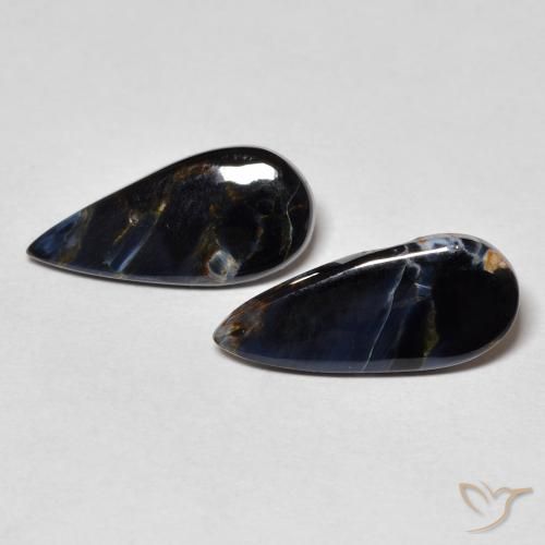 5.51ctw Naturel Multicolore Pietersite, En forme de poire, Opaque