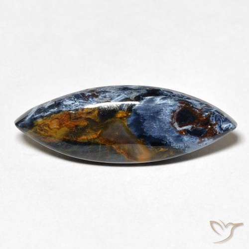 6.34ct Naturel Multicolore Pietersite, Marquise, Opaque