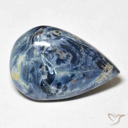 Pietersite Multicolore naturelle En forme de poire, 9.09 ct, Opaque