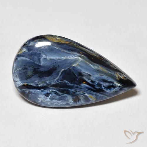 Pietersite Multicolore naturelle En forme de poire, 8.76 ct, Opaque