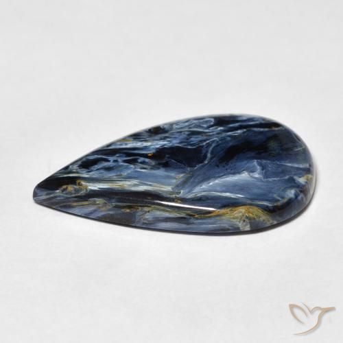 Pietersite Multicolore naturelle En forme de poire, 8.76 ct, Opaque