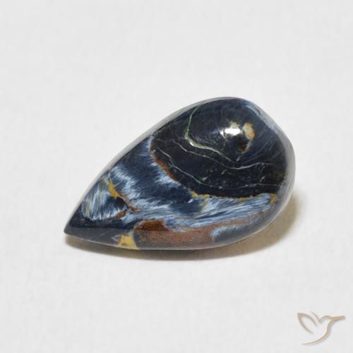 1.32ct Naturel Multicolore Pietersite, En forme de poire, Opaque