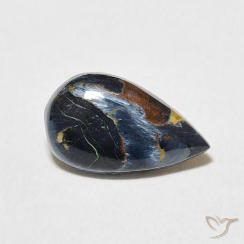 Pietersite Multicolore naturelle En forme de poire, 1.32 ct, Opaque