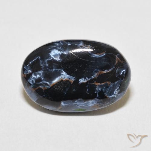 7.04ct Naturel Multicolore Pietersite, ovale, Opaque
