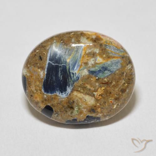 7.32ct Naturel Multicolore Pietersite, ovale, Opaque