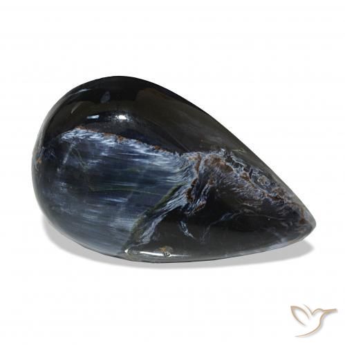 Pietersite Multicolore naturelle En forme de poire, 6.89 ct, Opaque