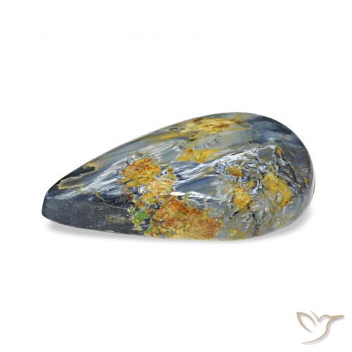 Pietersite Multicolore naturelle En forme de poire, 2.88 ct, Opaque