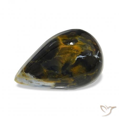 7.46ct Multicolore Pietersite, En forme de poire, Opaque