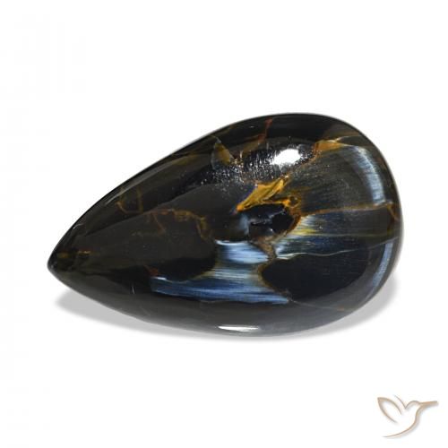 11.08ct Multicolore Pietersite, En forme de poire, Opaque