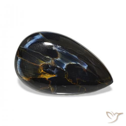 Pietersite Multicolore naturelle En forme de poire, 11.08 ct, Opaque