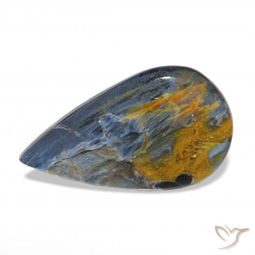 8.18ct Multicolore Pietersite, En forme de poire, Opaque