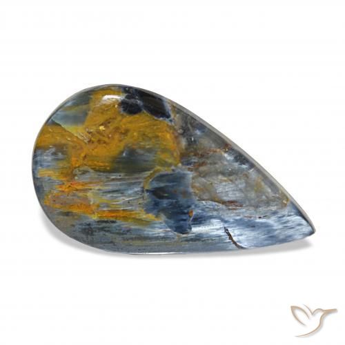 Pietersite Multicolore naturelle En forme de poire, 8.18 ct, Opaque
