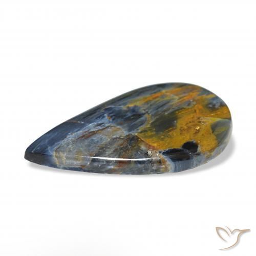 Pietersite Multicolore naturelle En forme de poire, 8.18 ct, Opaque