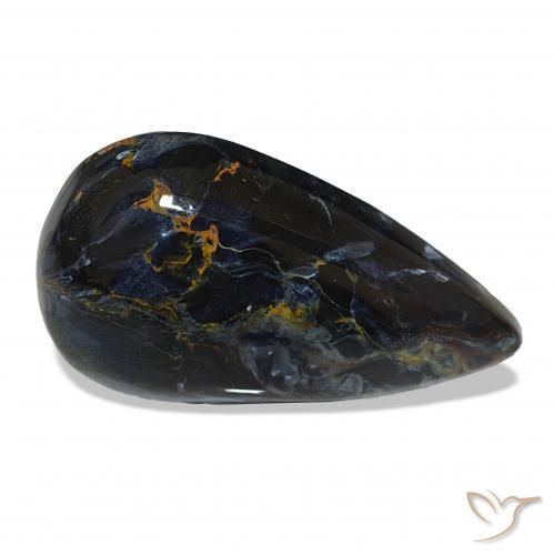Pietersite Multicolore naturelle En forme de poire, 9.28 ct, Opaque