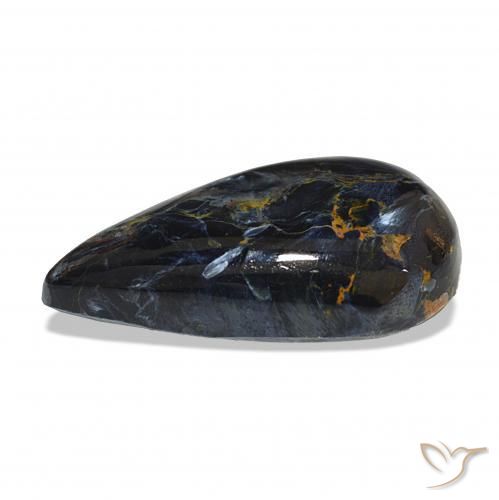Pietersite Multicolore naturelle En forme de poire, 9.28 ct, Opaque