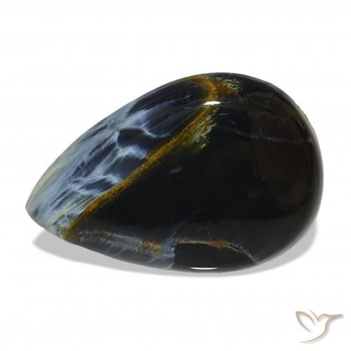 Pietersite Multicolore naturelle En forme de poire, 6.41 ct, Opaque
