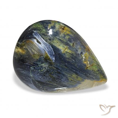 Pietersite Multicolore naturelle En forme de poire, 10.57 ct, Opaque
