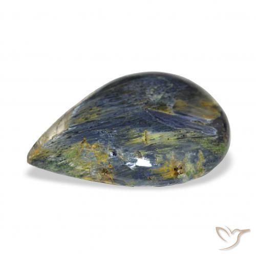 Pietersite Multicolore naturelle En forme de poire, 10.57 ct, Opaque