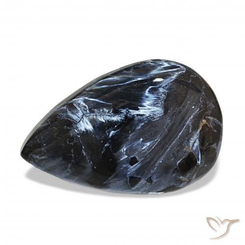 Pietersite Multicolore naturelle En forme de poire, 10.60 ct, Opaque