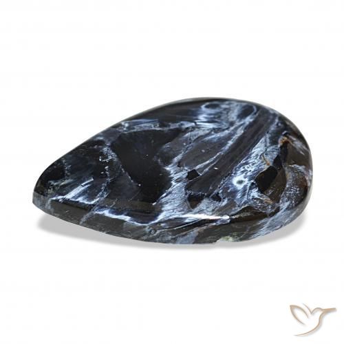 Pietersite Multicolore naturelle En forme de poire, 10.60 ct, Opaque