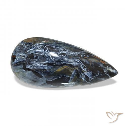 Pietersite Multicolore naturelle En forme de poire, 9.69 ct, Opaque