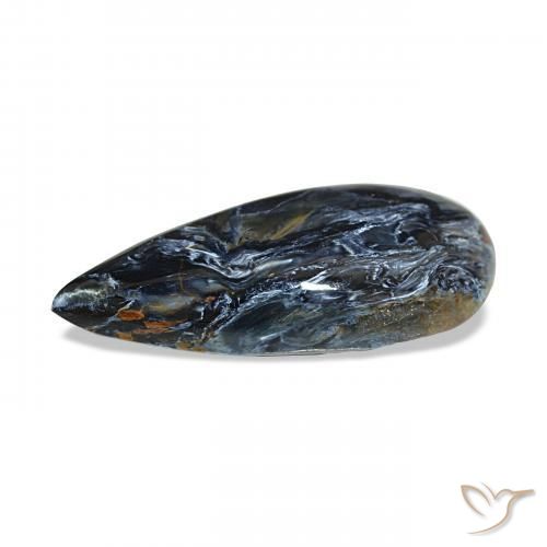 Pietersite Multicolore naturelle En forme de poire, 9.69 ct, Opaque