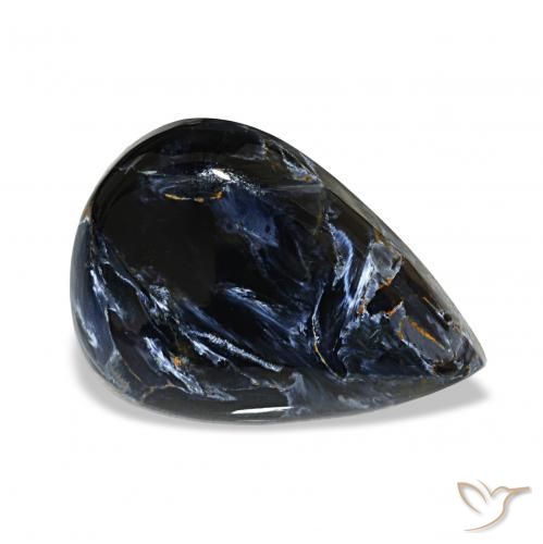 Pietersite Multicolore naturelle En forme de poire, 13.22 ct, Opaque