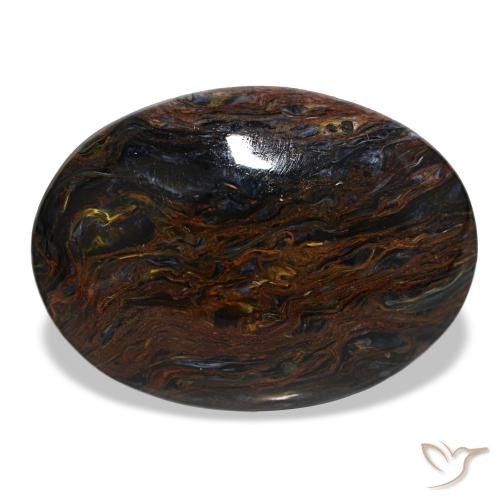 Piétersite multicolore naturelle coupe ovale, 23,54 ct, opaque