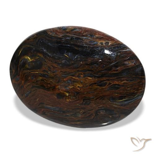 Piétersite multicolore naturelle coupe ovale, 23,54 ct, opaque