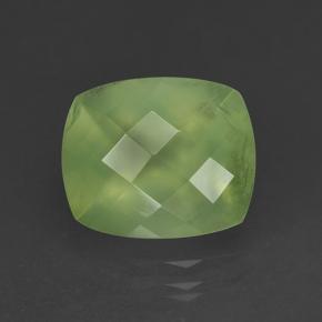 Préhnite vert naturelle coupe coussin, 5,29 ct, translucide