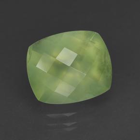 Préhnite vert naturelle coupe coussin, 5,29 ct, translucide