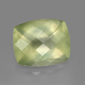Préhnite vert naturelle transparent, 5,45 ct, transparent / translucide